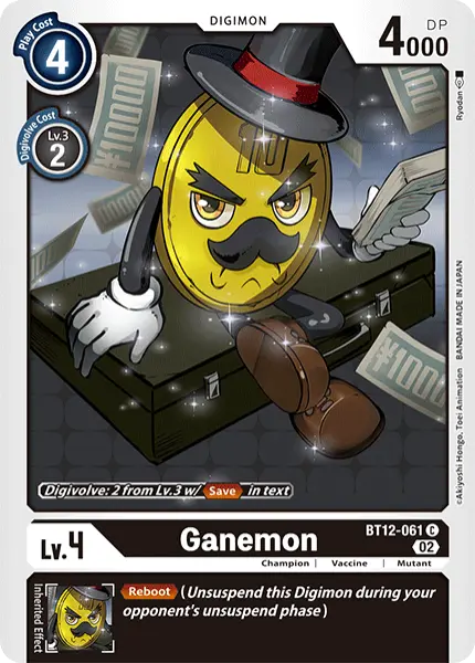 Digimon TCG Card 'BT12-061' 'Ganemon'