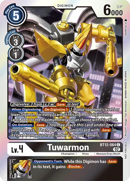 Digimon TCG Card 'BT12-064_P1' 'Tuwarmon'