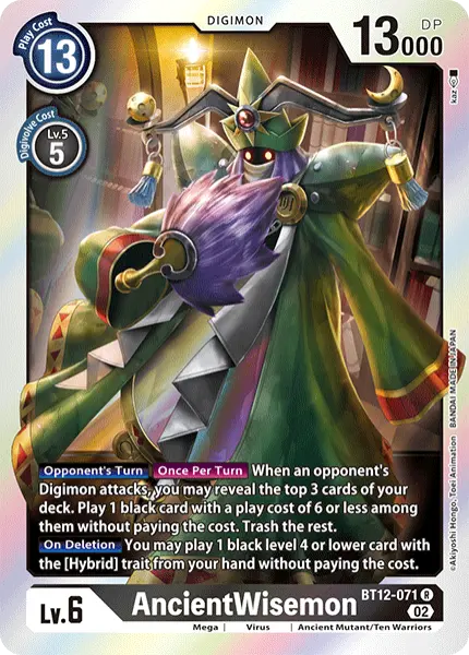 Digimon TCG Card 'BT12-071' 'AncientWisemon'