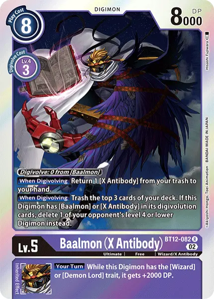 Digimon TCG Card BT12-082 Baalmon (X Antibody)