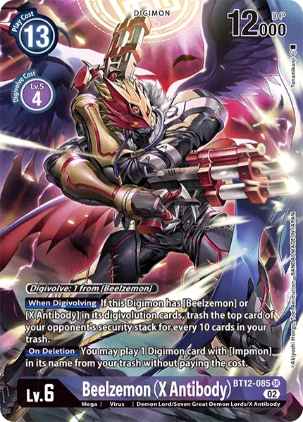 Digimon TCG Card BT12-085_P1 Beelzemon (X Antibody)