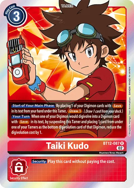 Digimon TCG Card BT12-087 Taiki Kudo
