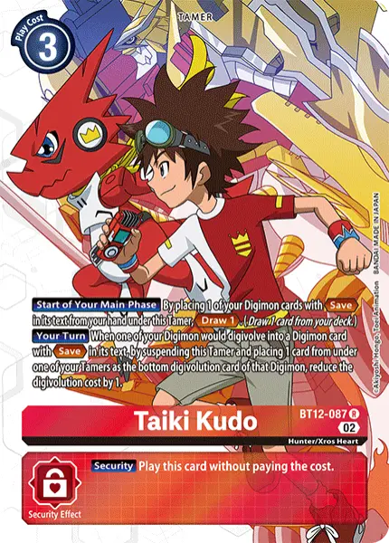 Digimon TCG Card BT12-087_P1 Taiki Kudo