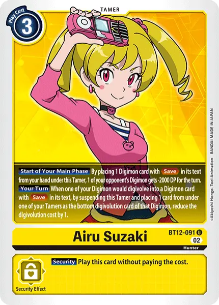 Digimon TCG Card BT12-091 Airu Suzaki