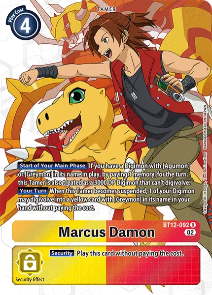 Digimon TCG Card BT12-092_P1 Marcus Damon