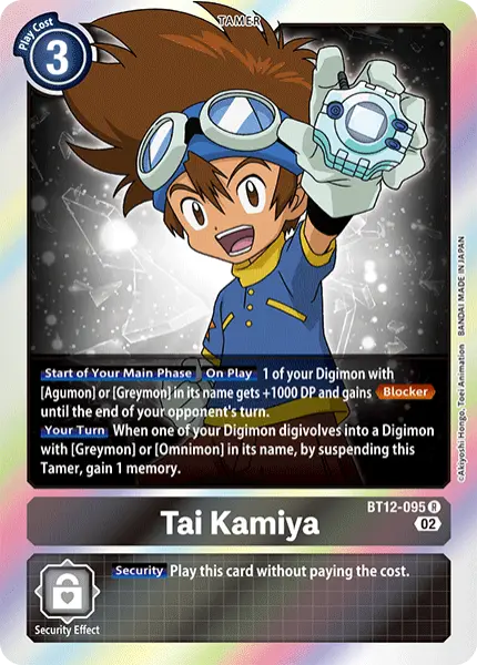 Digimon TCG Card BT12-095 Tai Kamiya