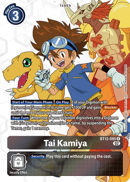 Digimon TCG Card BT12-095_P1 Tai Kamiya