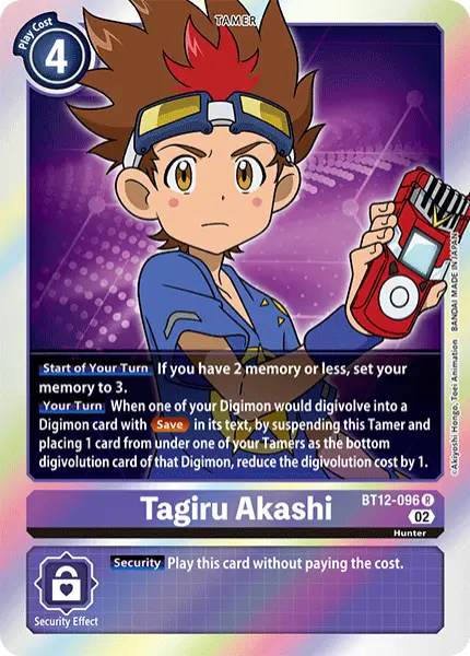 Digimon TCG Card 'BT12-096' 'Tagiru Akashi'