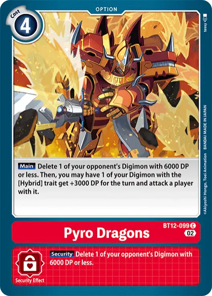 Digimon TCG Card BT12-099 Pyro Dragons