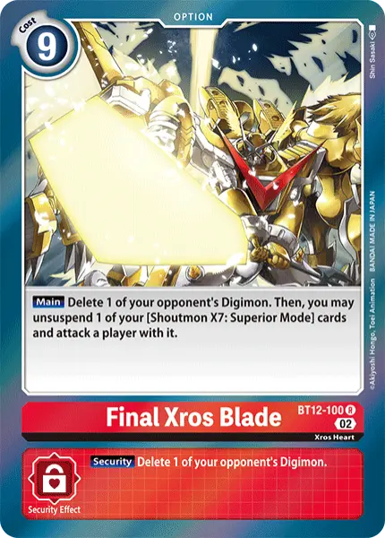 Digimon TCG Card BT12-100 Final Xros Blade