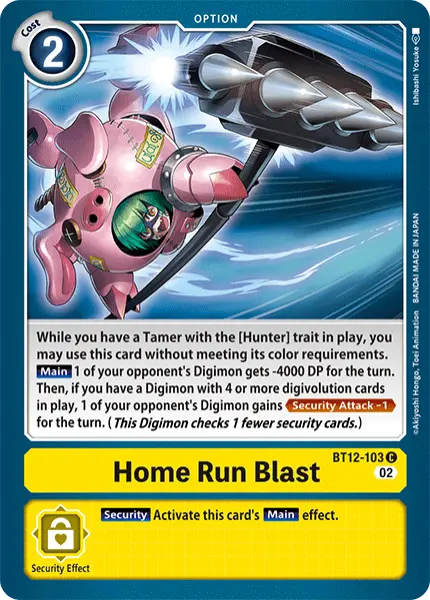 Digimon TCG Card BT12-103 Home Run Blast