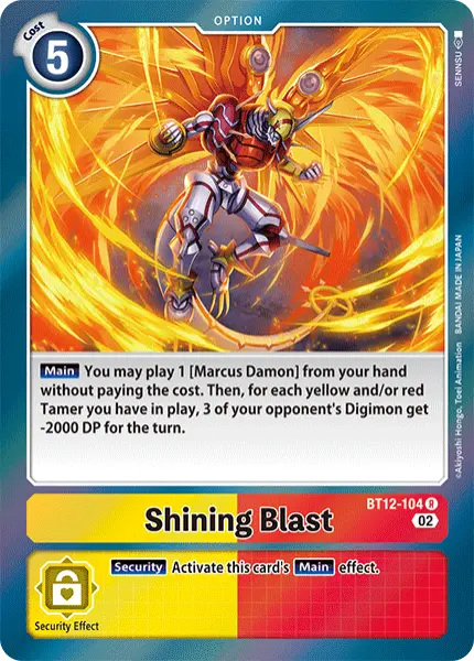 Digimon TCG Card 'BT12-104' 'Shining Blast'