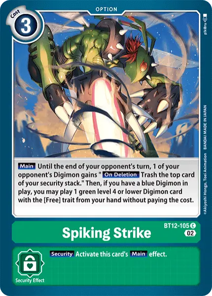 Digimon TCG Card 'BT12-105' 'Spiking Strike'