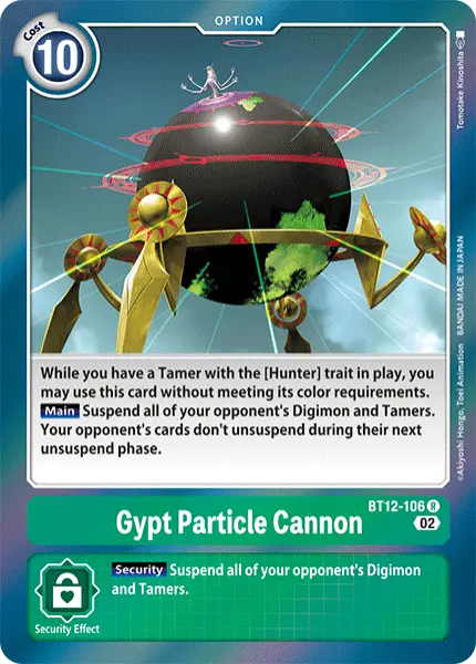 Digimon TCG Card 'BT12-106' 'Gypt Particle Cannon'