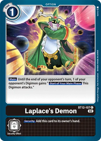 Digimon TCG Card 'BT12-107' 'Laplace's Demon'
