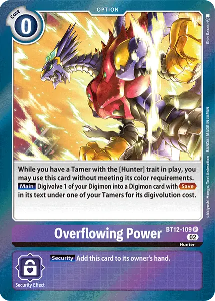 Digimon TCG Card 'BT12-109' 'Overflowing Power'