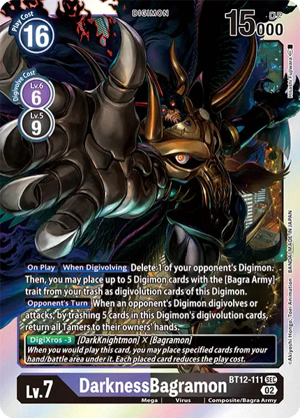 Digimon TCG Card BT12-111 DarknessBagramon