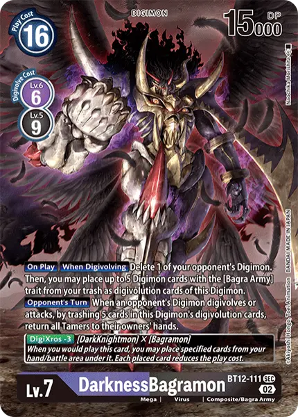 Digimon TCG Card 'BT12-111_P1' 'DarknessBagramon'