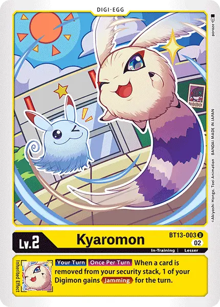 Digimon TCG Card BT13-003 Kyaromon