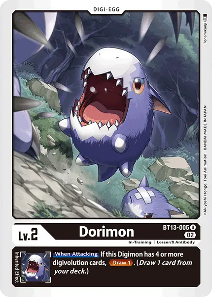 Digimon TCG Card BT13-005 Dorimon