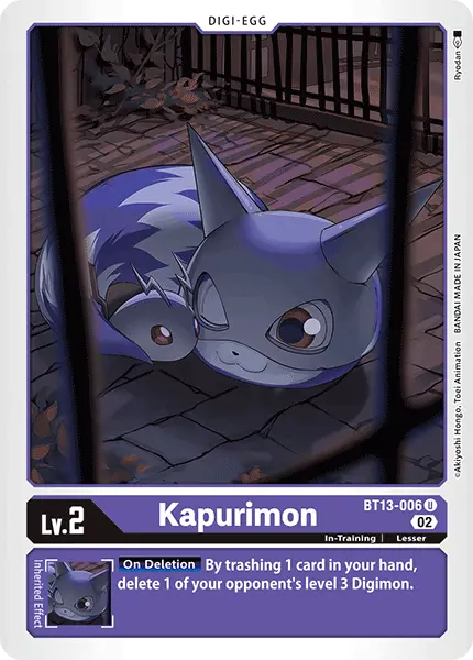 Digimon TCG Card BT13-006 Kapurimon