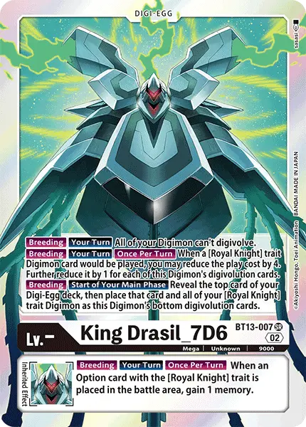 Deck Royal Knights with preview of card BT13-007
