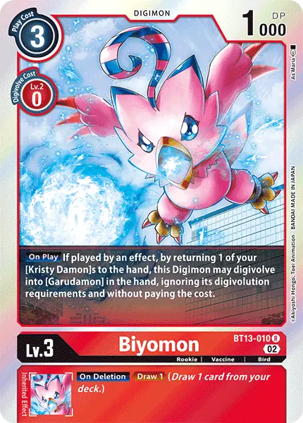 Digimon TCG Card 'BT13-010' 'Biyomon'