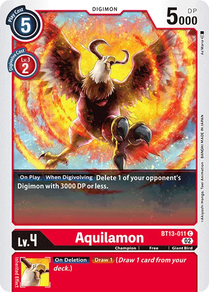 Digimon TCG Card 'BT13-011' 'Aquilamon'