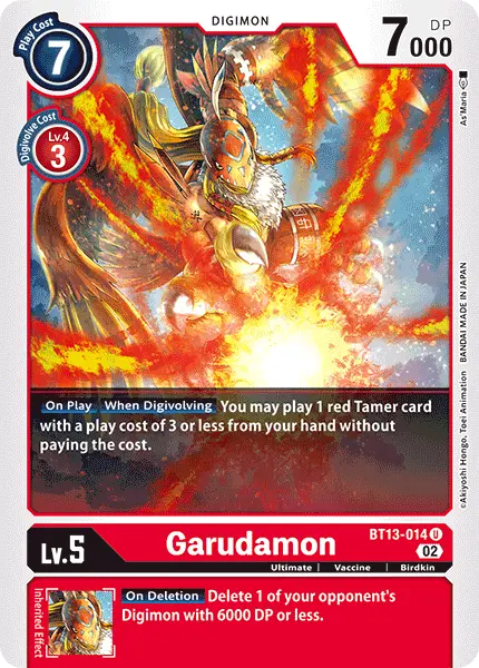 Digimon TCG Card BT13-014 Garudamon