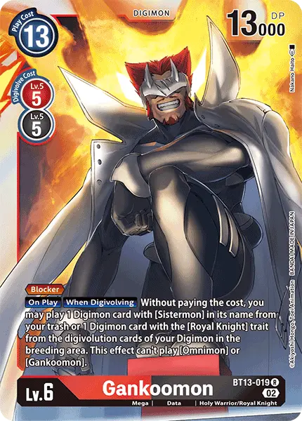 Digimon TCG Card BT13-019 Gankoomon