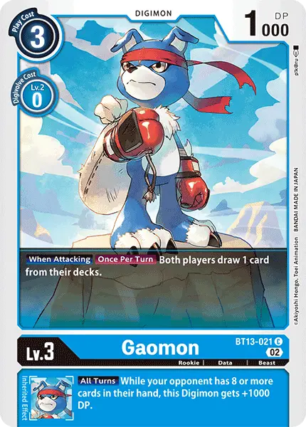 Digimon TCG Card 'BT13-021' 'Gaomon'