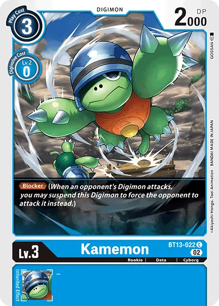 Digimon TCG Card 'BT13-022' 'Kamemon'