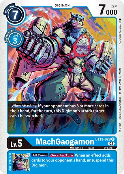 Digimon TCG Card BT13-029 MachGaogamon
