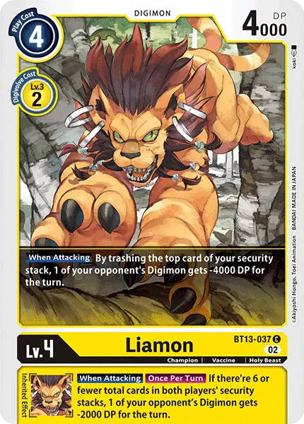 Digimon TCG Card 'BT13-037' 'Liamon'