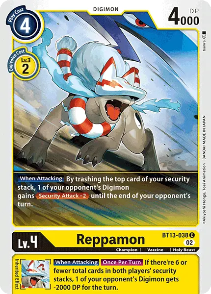 Digimon TCG Card 'BT13-038' 'Reppamon'