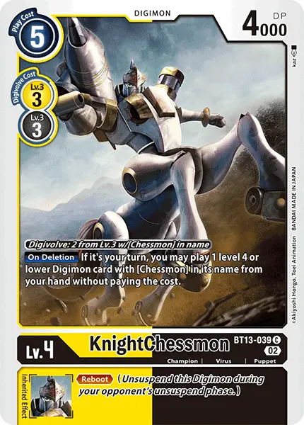 Digimon TCG Card BT13-039 KnightChessmon