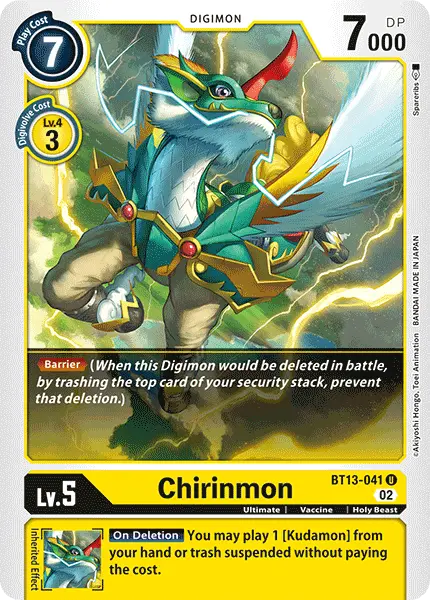 Digimon TCG Card BT13-041 Chirinmon