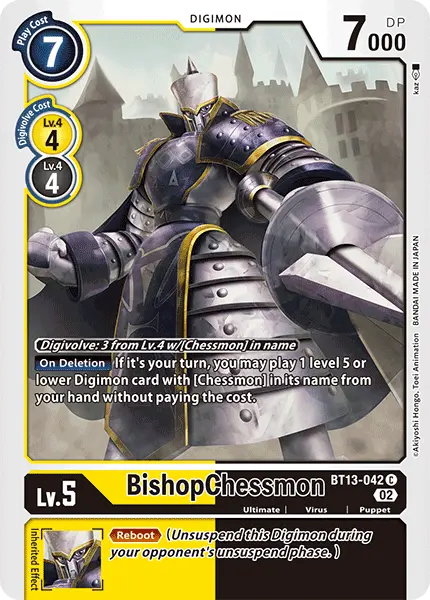 Digimon TCG Card BT13-042 BishopChessmon