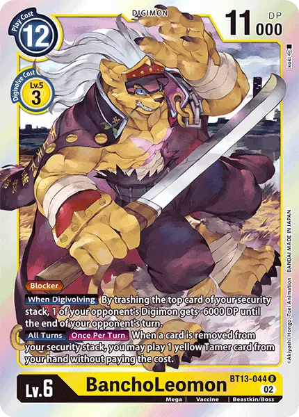 Digimon TCG Card 'BT13-044' 'BanchoLeomon'