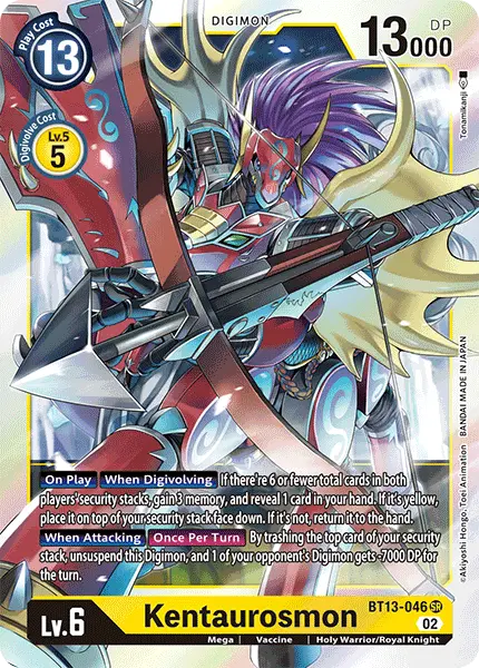 Digimon TCG Card BT13-046 Kentaurosmon