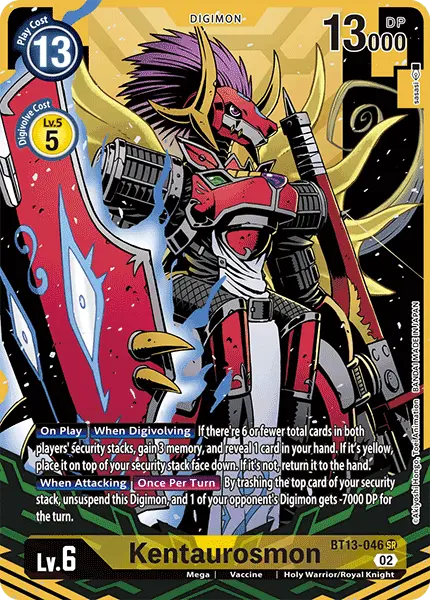 Digimon TCG Card BT13-046_P1 Kentaurosmon