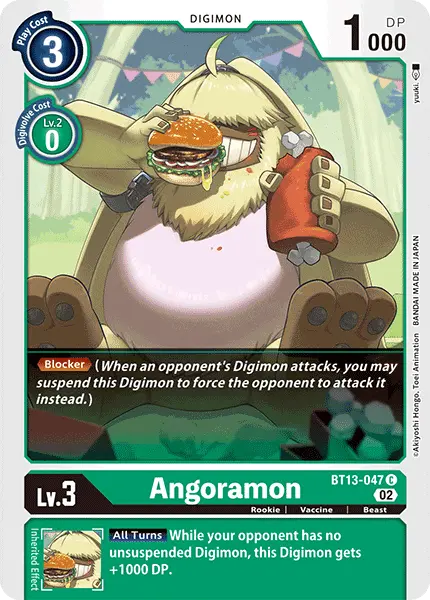 Digimon TCG Card BT13-047 Angoramon