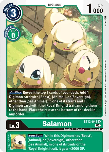 Digimon TCG Card BT13-048 Salamon