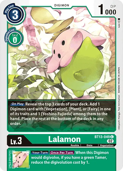 Digimon TCG Card BT13-049 Lalamon