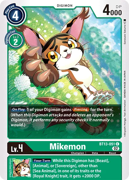 Digimon TCG Card 'BT13-051' 'Mikemon'