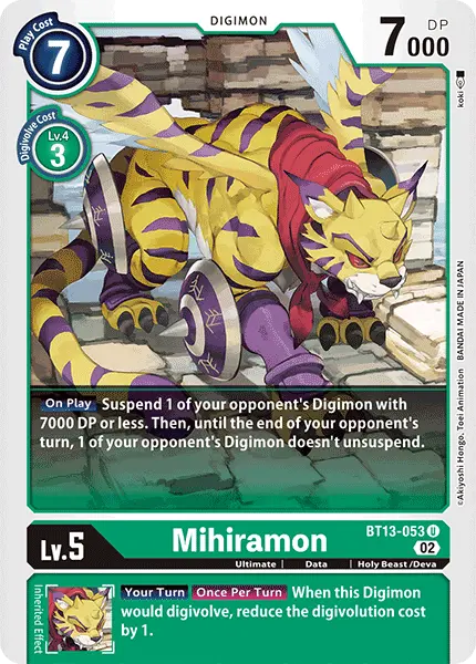 Digimon TCG Card BT13-053 Mihiramon