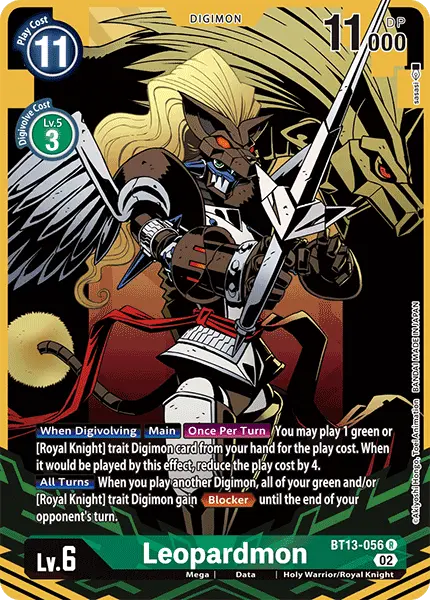 Digimon TCG Card BT13-056_P1 Leopardmon