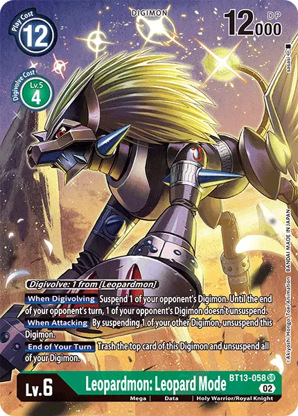 Digimon TCG Card 'BT13-058_P1' 'Leopardmon: Leopard Mode'