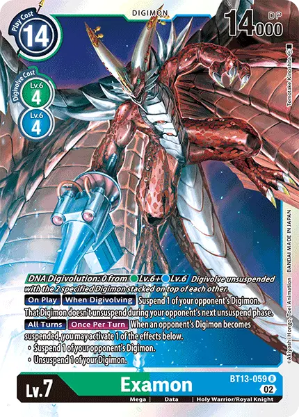 Digimon TCG Card BT13-059 Examon