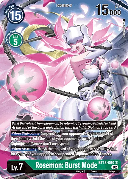 Digimon TCG Card 'BT13-060_P1' 'Rosemon: Burst Mode'